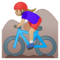 Ciclista Donna Di Mountain Bike: Carnagione Medio-Chiara