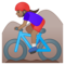 Ciclista Donna Di Mountain Bike: Carnagione Media
