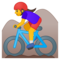 Ciclista Donna Di Mountain Bike