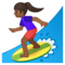 Surfista Donna: Carnagione Medio-Scura