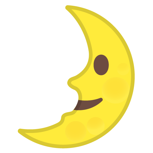 Faccina Primo Quarto Di Luna