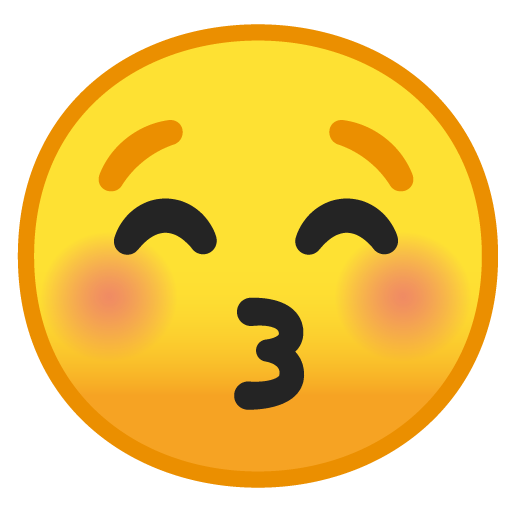 Faccina Che Bacia Con Occhi Chiusi