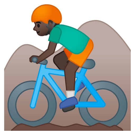 Ciclista Uomo Di Mountain Bike: Carnagione Scura