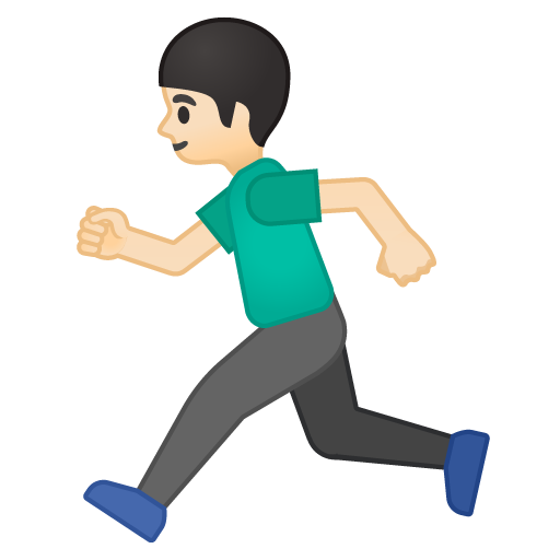 Uomo Che Corre: Carnagione Chiara