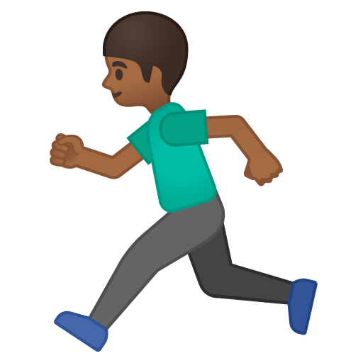 Uomo Che Corre: Carnagione Medio-Scura