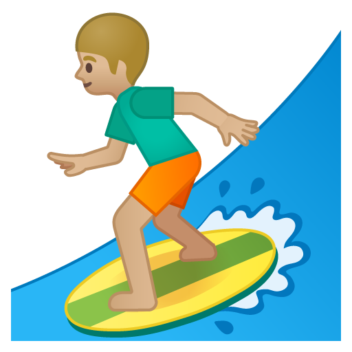 Surfista Uomo: Carnagione Medio-Chiara