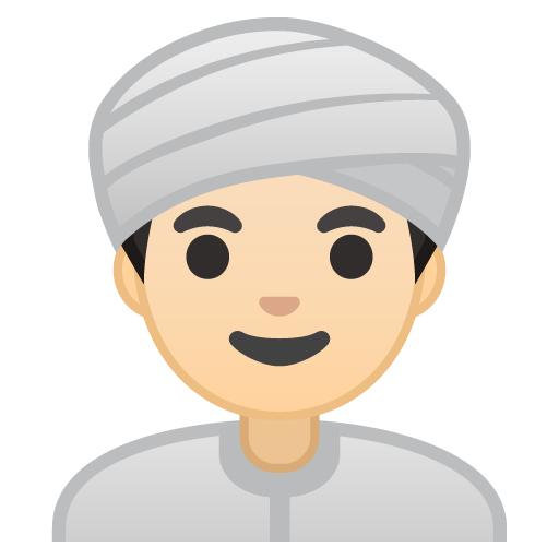 Uomo Con Turbante: Carnagione Chiara