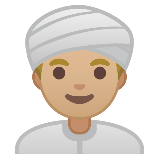 Persona Con Turbante: Carnagione Medio-Chiara