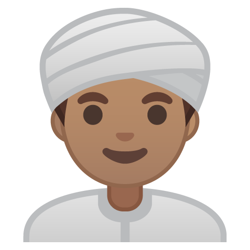 Persona Con Turbante: Carnagione Media
