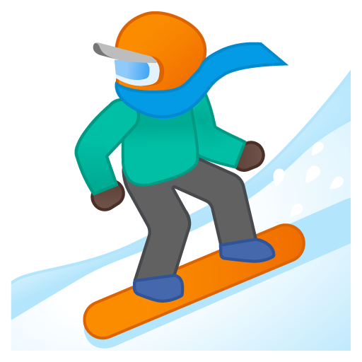Persona Sullo Snowboard: Carnagione Scura
