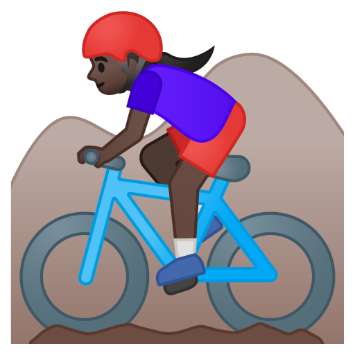 Ciclista Donna Di Mountain Bike: Carnagione Scura