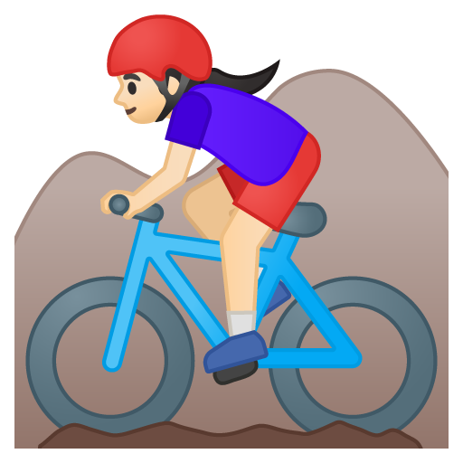 Ciclista Donna Di Mountain Bike: Carnagione Chiara