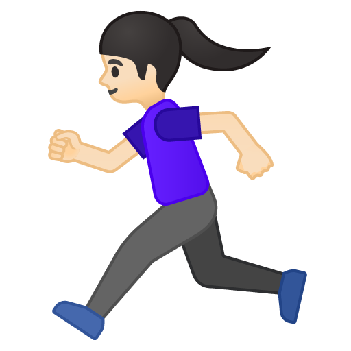 Donna Che Corre: Carnagione Chiara