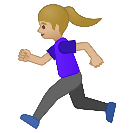 Donna Che Corre: Carnagione Medio-Chiara