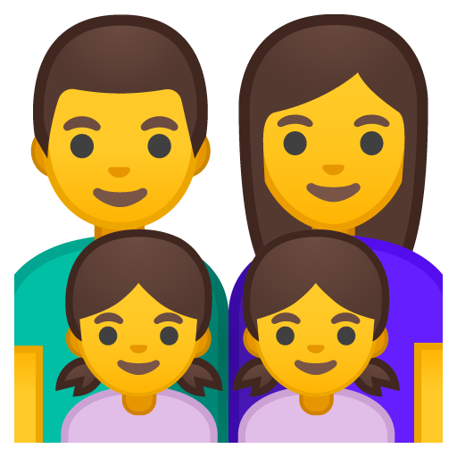 Famiglia: Uomo, Donna, Bambina, Bambina