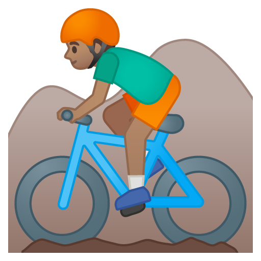 Ciclista Uomo Di Mountain Bike: Carnagione Media