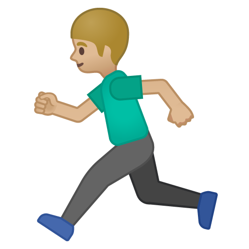 Uomo Che Corre: Carnagione Medio-Chiara