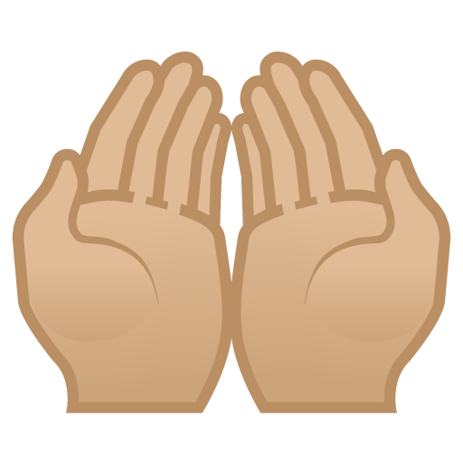 Mani Unite In Alto: Carnagione Medio-Chiara