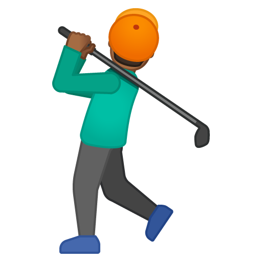 Persona Che Gioca A Golf: Carnagione Medio-Scura