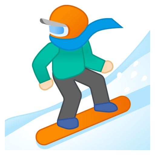 Persona Sullo Snowboard: Carnagione Chiara