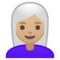 Donna: Carnagione Medio-Chiara, Capelli Bianchi