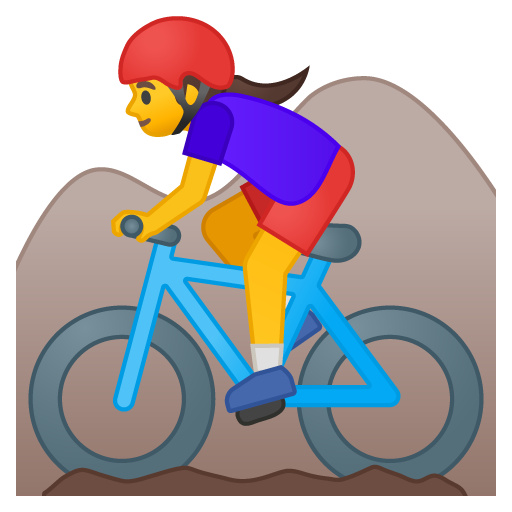 Ciclista Donna Di Mountain Bike
