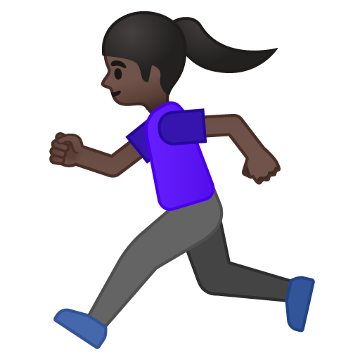 Donna Che Corre: Carnagione Scura