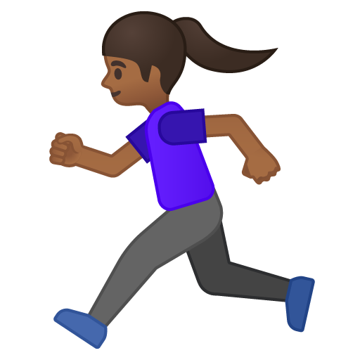 Donna Che Corre: Carnagione Medio-Scura