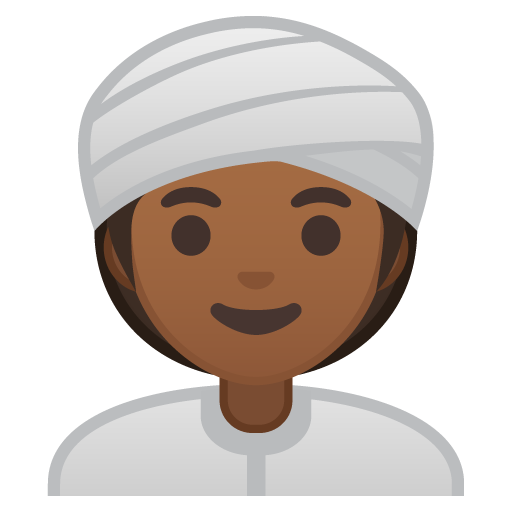 Donna Con Turbante: Carnagione Medio-Scura