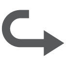 Left Arrow Curving Right Left Arrow Curving Right