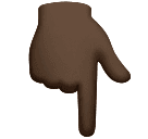 Указывающий вниз палец: очень темный тон кожи для Huawei HarmonyOS 4.0