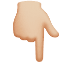 Указывающий вниз палец: светлый тон кожи для Huawei HarmonyOS 4.0