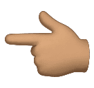 Указывающий налево палец: средний тон кожи для Huawei HarmonyOS 4.0