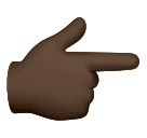 Указывающий направо палец: очень темный тон кожи для Huawei HarmonyOS 4.0