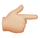 Указывающий направо палец: светлый тон кожи для Huawei HarmonyOS 4.0