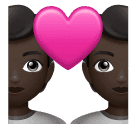 Couple avec cœur: Peau Foncée
