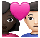 Пара з серцем-чоловік: темний тон шкіри, жінка: світлий тон шкіри для Huawei HarmonyOS 4.0