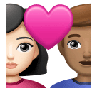 Пара с сердцем - Мужчина: светлый тон кожи, Женщина: средний тон кожи для Huawei HarmonyOS 4.0