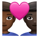 Couple avec cœur: Homme, Homme, Peau Moyennement Foncée, Peau Foncée