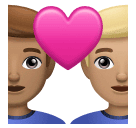 Couple avec cœur: Homme, Homme, Peau Moyenne, Peau Moyennement Claire