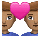Couple avec cœur: Homme, Homme, Peau Moyenne