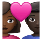 Пара с сердцем - Мужчина: Средне-темный тон кожи, Женщина: Темный тон кожи для Huawei HarmonyOS 4.0