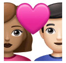 Пара з серцем-чоловік: середній тон шкіри, жінка: світлий тон шкіри для Huawei HarmonyOS 4.0