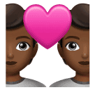 Couple avec cœur: Peau Moyennement Foncée