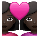 Couple avec cœur: Femme, Femme, Peau Foncée