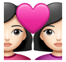 Couple avec cœur: Femme, Femme, Peau Claire