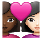 Couple avec cœur: Femme, Femme, Peau Moyennement Foncée, Peau Claire