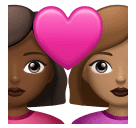 Couple avec cœur: Femme, Femme, Peau Moyennement Foncée, Peau Moyenne