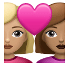 Couple avec cœur: Femme, Femme, Peau Moyennement Claire, Peau Moyenne