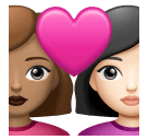 Couple avec cœur: Femme, Femme, Peau Moyenne, Peau Claire